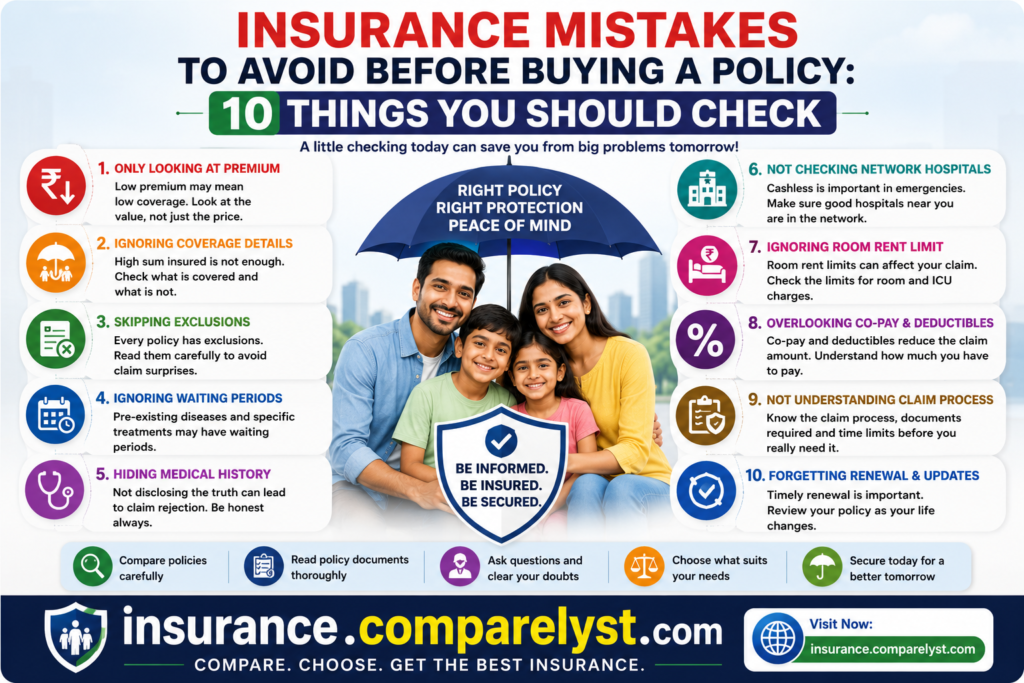 Insurance Mistakes to Avoid Before Buying a Policy: 10 Things You Should Check